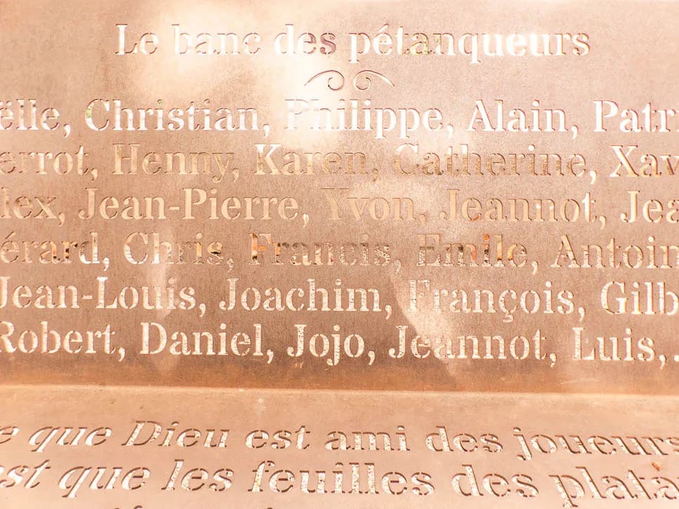 Banc des Pétanqueurs de Montolieu