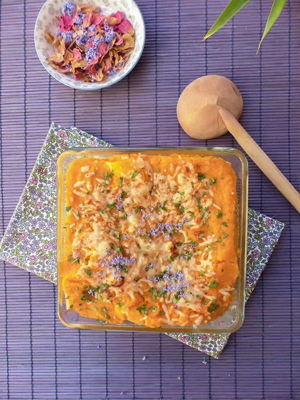 Lasagnes de potiron aux pleurotes