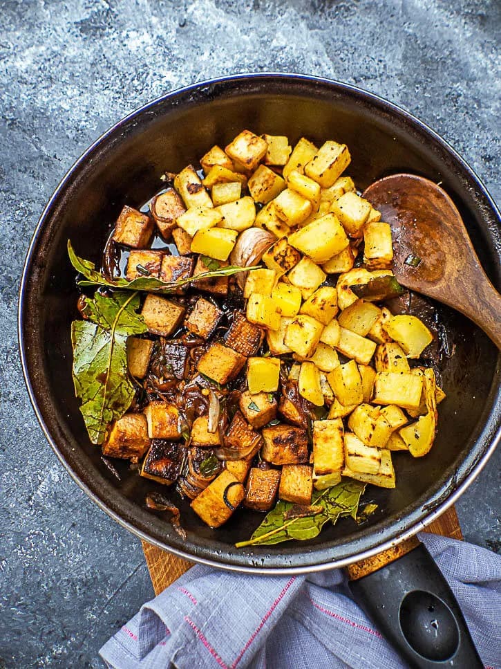 Tofu et pommes de terre
