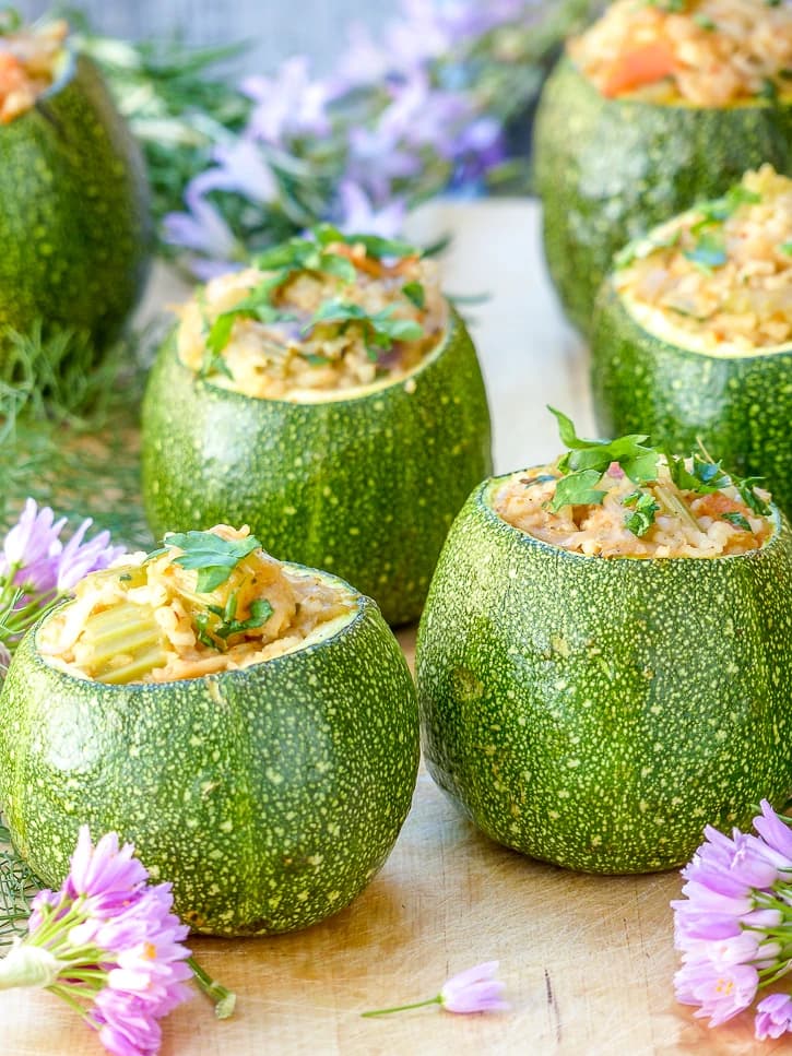 Courgettes rondes farcies