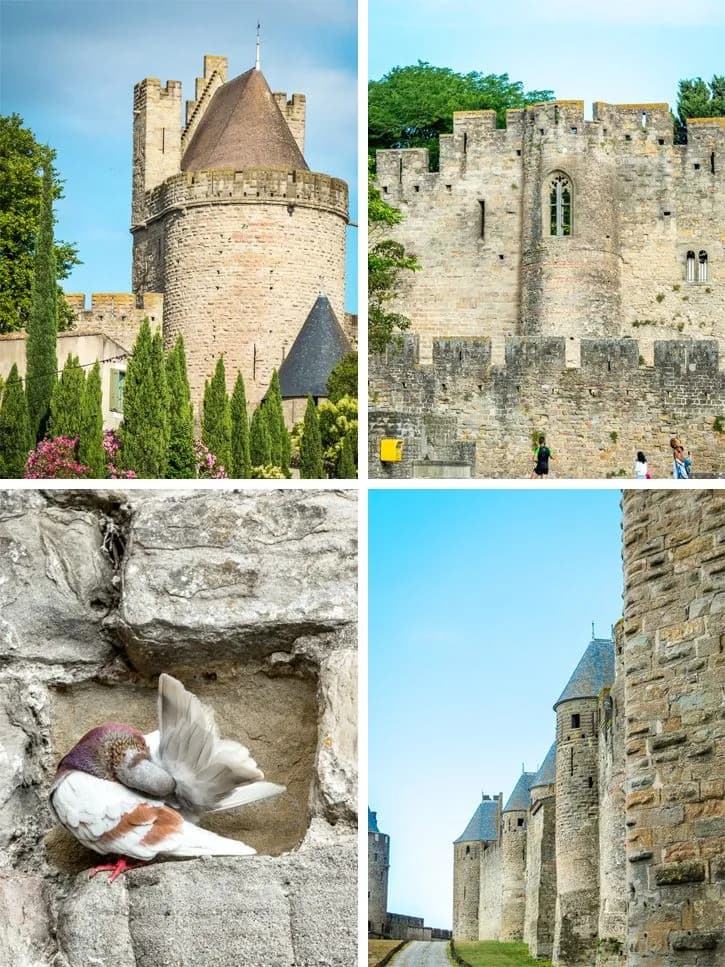 Arrivée à la cité de Carcassonne