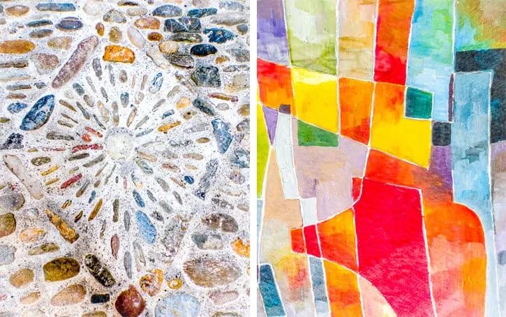 Mosaique au sol et tableau